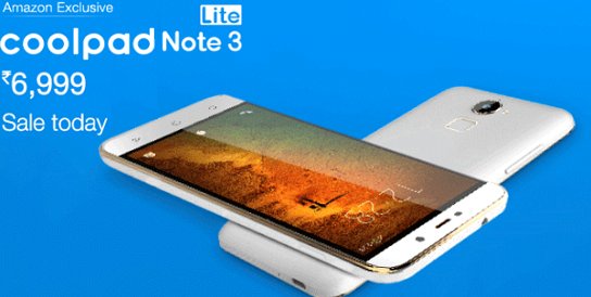 Searchmymobile's tweet image. Sale is on Today For #Coolpad #Note3Lite @ 2PM Only on Amazon!! goo.gl/lQXCEx
