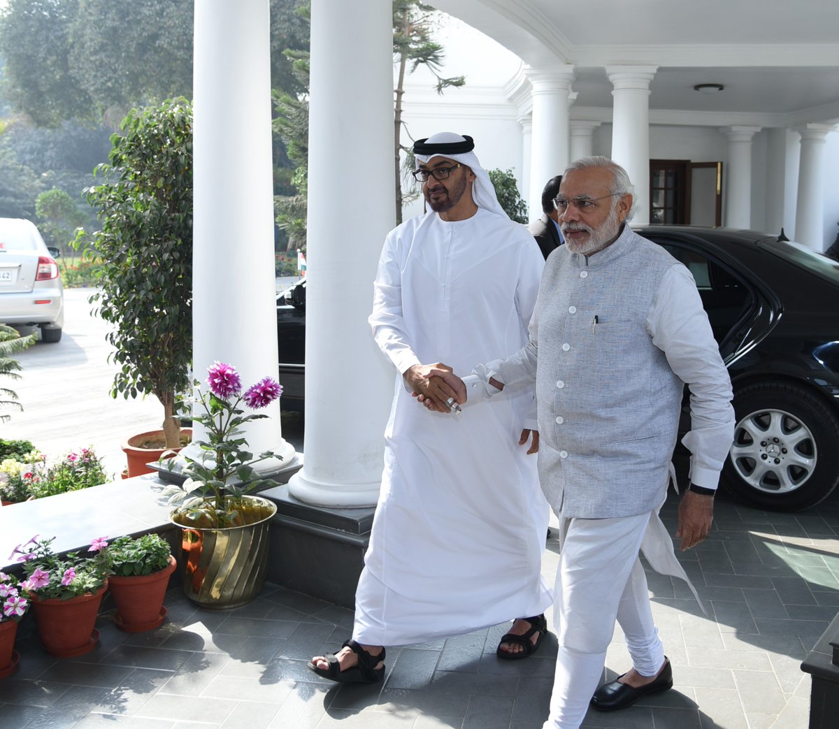 Productive interaction with HH Mohamed bin Zayed Al Nahyan. Avenues of India-UAE cooperation are immense. @MBZNews