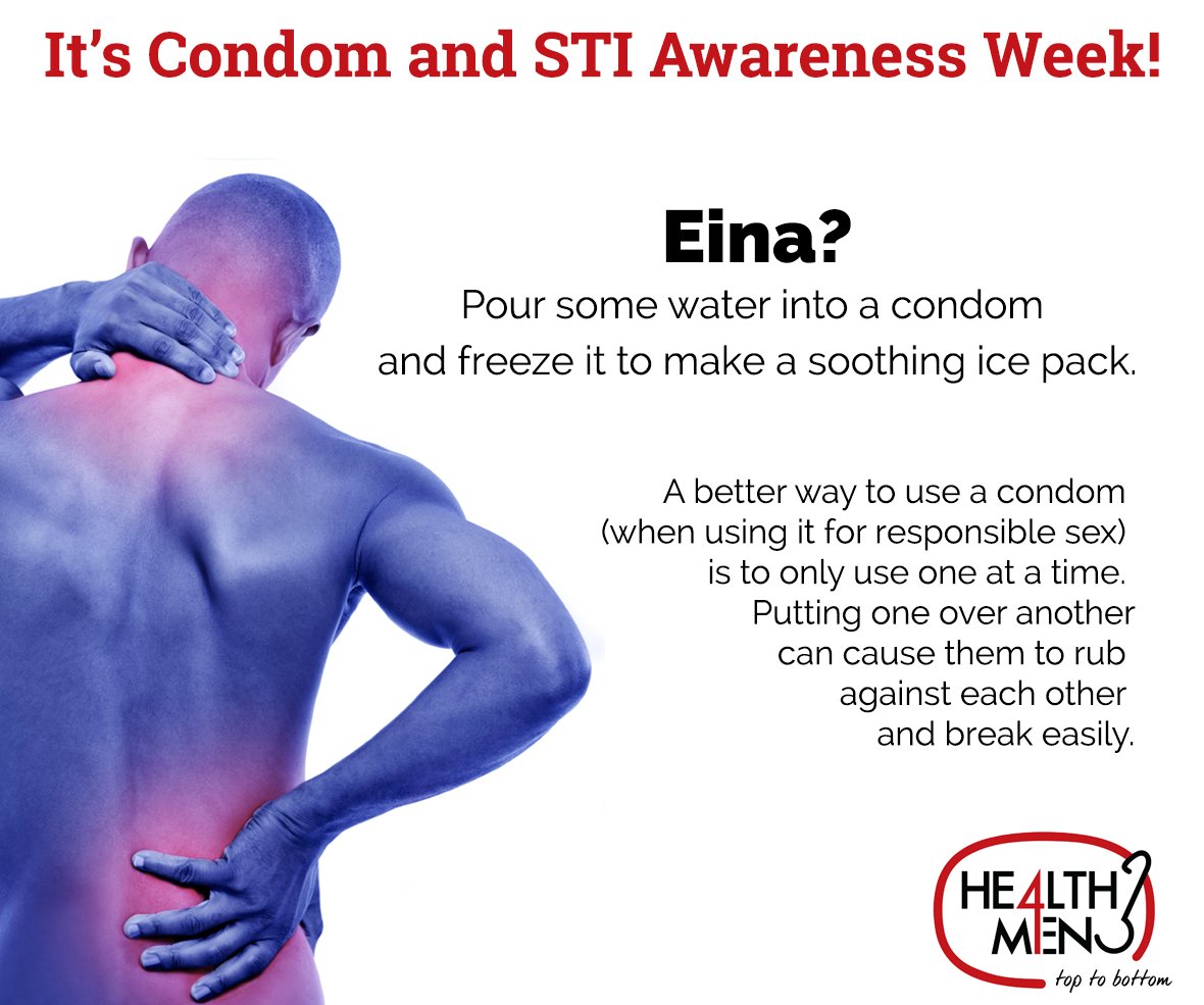 H4Mtop2btm's tweet photo. Another great tip to amaze friends and keep aches and pains at bay! #CondomWeek #STIWeek #Health4Men https://t.co/zpeBkt6Gze