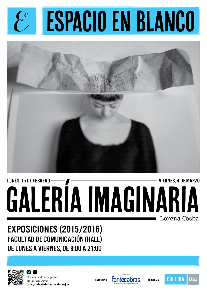 Delicadeza en Espacio en blanco <a href="/_usj_/">Universidad San Jorge</a> de la mano de la fotógrafa <a href="/lacosba/">Lorena Cosba</a> actividadesculturales.usj.es  <a href="/AguaFontecabras/">Agua Fontecabras</a>