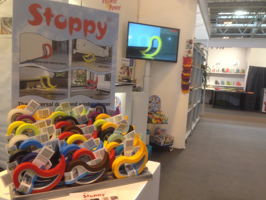 AW_Tools's tweet image. Last day of the #SpringFair16 Stoppy has been very popular. It&apos;s brilliant for Flux sake! Stand 6U15, Flux Design