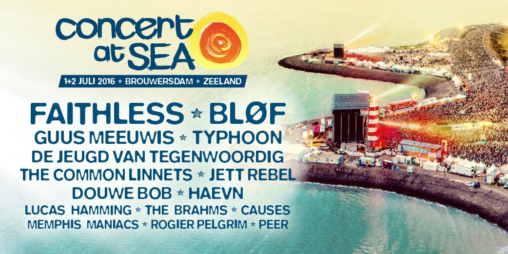 concertatSEA's tweet image. Nieuwe namen! Guus Meeuwis, @CommonLinnets, @JettRebel en meer op Concert at SEA concertatsea.nl #cas2016