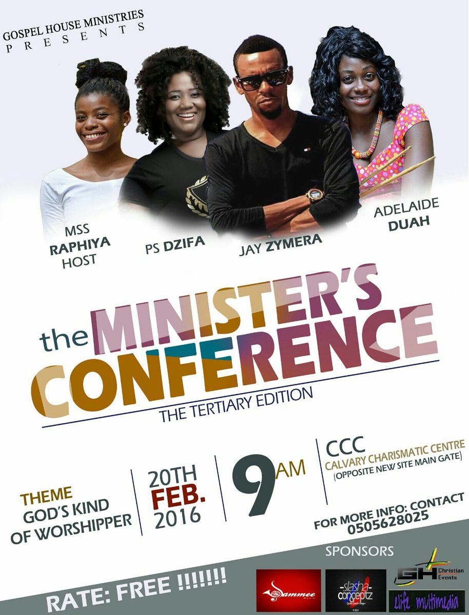 XtianEventsgh's tweet photo. The Ministers Conference with @JayZymera @pastor_dzifa @Raphiyah
#GHCE2
#FebruaryEvents
#GHCE
#ChristAnswers https://t.co/Op8jhLkEtv