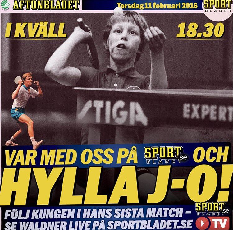 A_Ryden's tweet photo. Apropå JO. Ikväll spelar han sin sista match. Du ser den på @sportbladet 
https://t.co/au3aIkL5rQ https://t.co/WwPAloj1Co