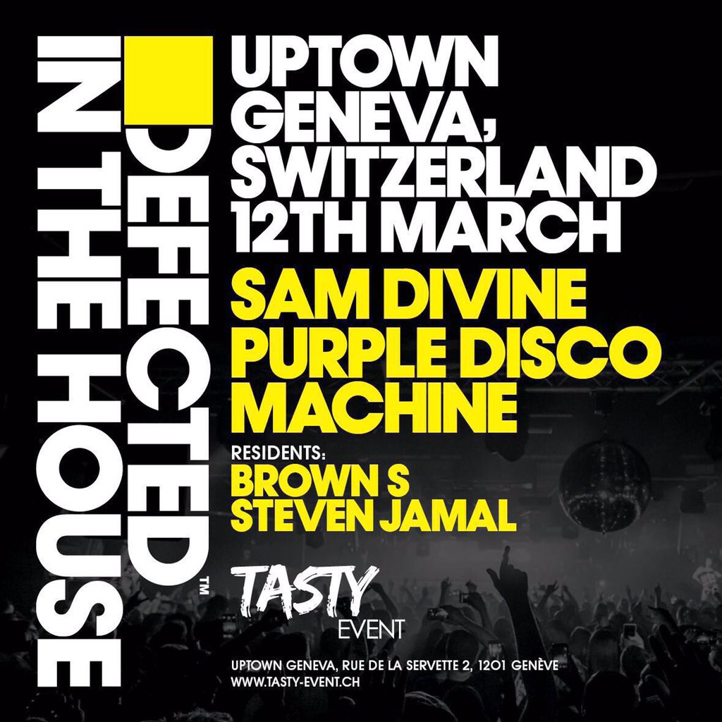 Can't wait for this one <a href="/djsamdivine/">Sam Divine</a> <a href="/BrownSgeneva/">Monsieur A.</a> <a href="/PurpleDiscoM/">Purple Disco Machine</a> <a href="/TastyEvent/">Tasty-Event</a>