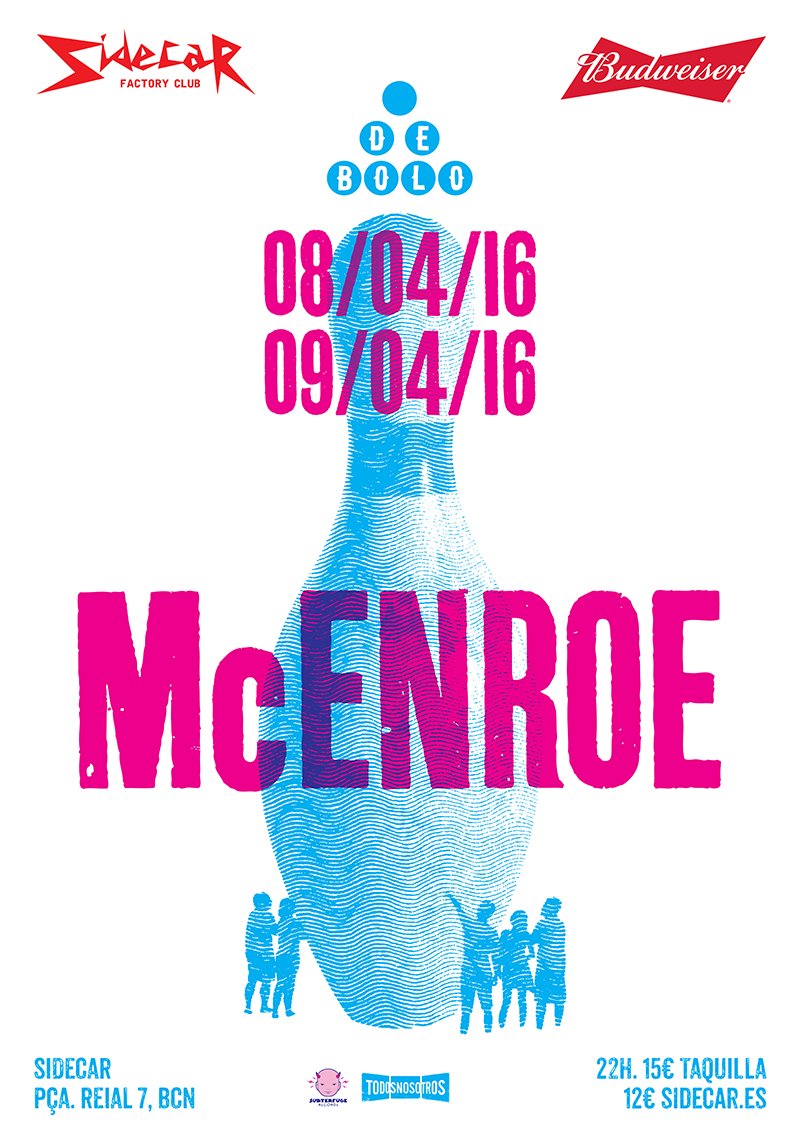 .<a href="/McEnroe_Banda/">McEnroe_Banda</a>, doble fecha en #Abril en la Sala <a href="/SIDECARbcn/">SIDECAR Factory Club</a> #Barcelona. Entradas en sidecar.es