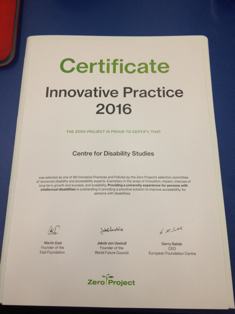 uni 2 beyond (@uni2beyond) on Twitter photo We feel humbled and proud to be awarded Innovative Practice 2016 by the <a href="/ZeroProjectorg/">ZeroProject.org</a> #inclusion #CRPD #equality We feel humbled and proud to be awarded Innovative Practice 2016 by the <a href="/ZeroProjectorg/">ZeroProject.org</a> #inclusion #CRPD #equality