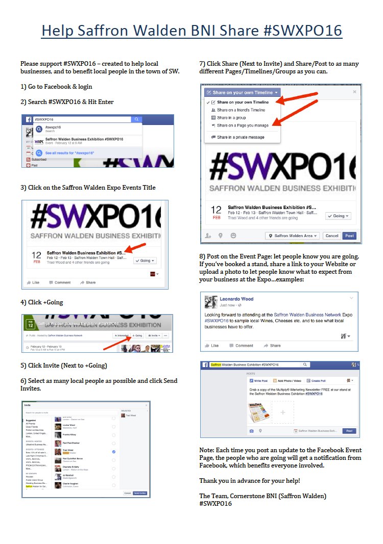 BNIwalden's tweet photo. Please RT!
Support #SaffronWalden Business Expo #SWXPO16. Join Event on FB &amp; Invite Your Friends :-) https://t.co/nThvVzdnqC