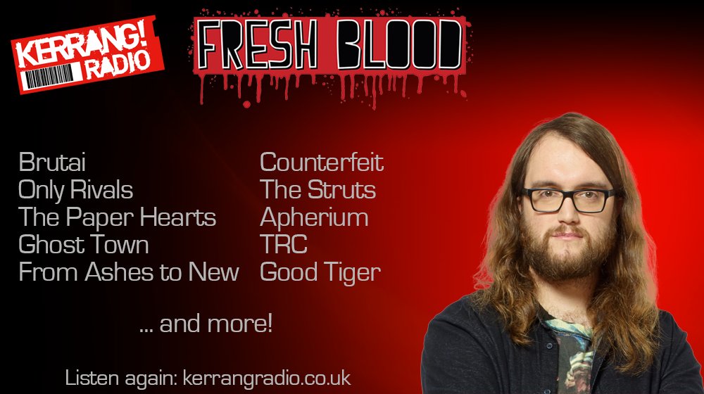 Missed #KerrangFreshBlood with <a href="/alexbakerman/">Alex Baker</a>?
FEAR NOT! You can listen again with your ears!
bit.ly/1gu4wCN