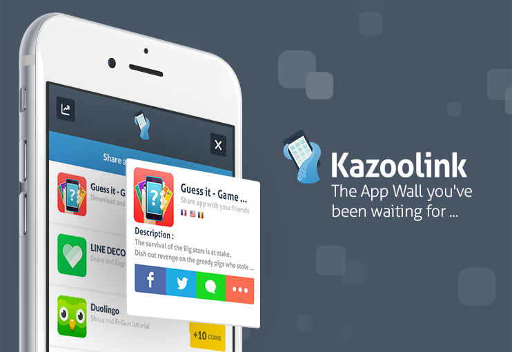 Kazoolink's tweet photo. We are happy to change the mobile monetisation market with our unique App Wall #appwall #kazoolink #SocialNetworks https://t.co/HR5BbqeusR