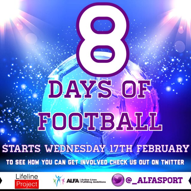 Our 8 days of football roadshow starts next week! Tweet us to find out more about how you can get involved! #ALFA8