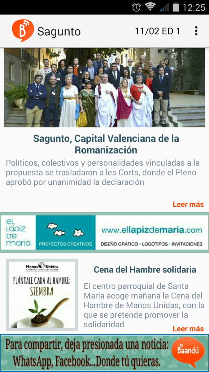 Sagunto, Capital Valenciana de la Romanización.
Echa un vistazo a este artículo en Baandú. apk.baandu.es/share.php/2016…