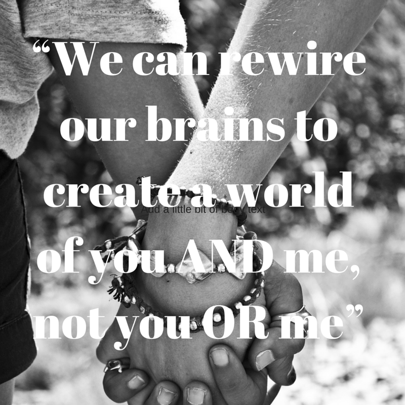 OurGenerousGene's tweet photo. #Bitesizewisdom from @dicksonmike in @OurGenerousGene 'We can rewire our brains to create a world of you AND me...' https://t.co/94KS1I92uy