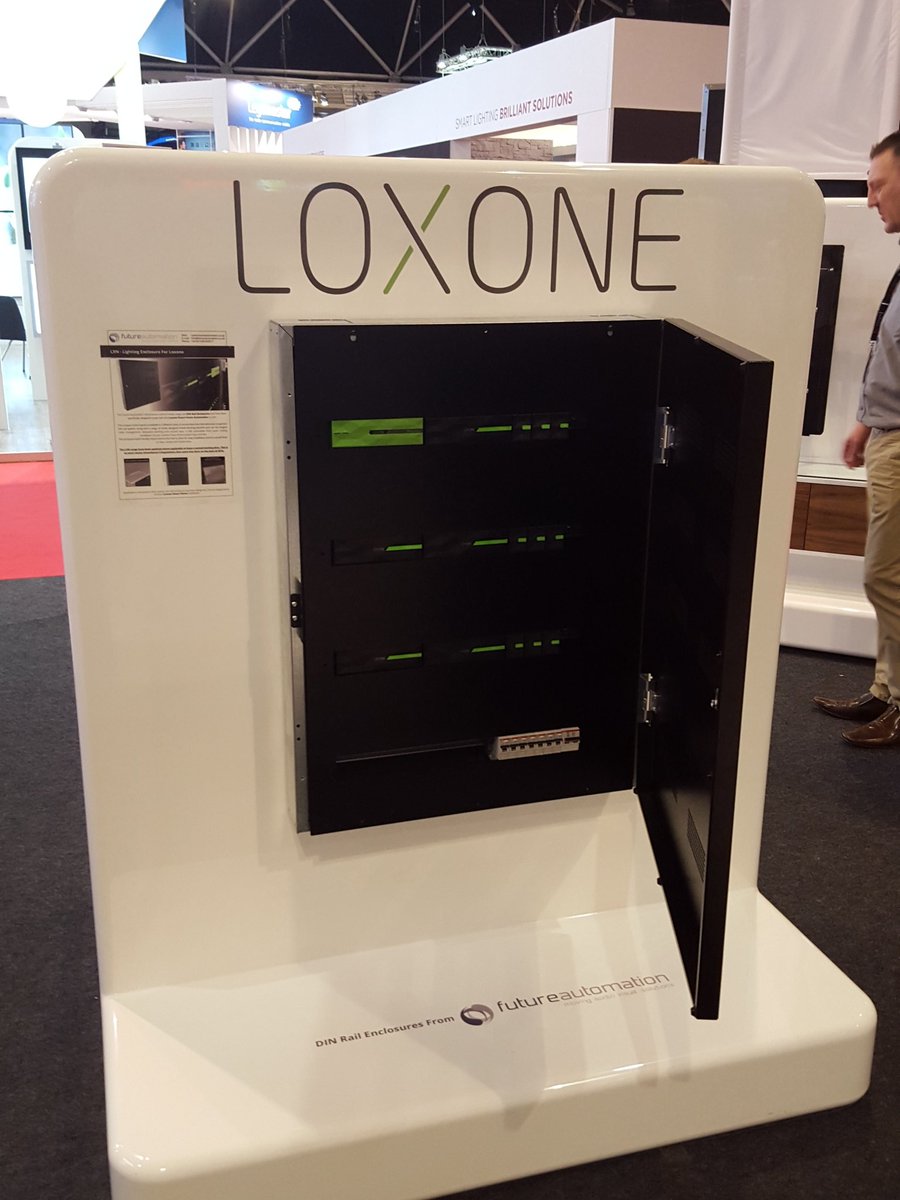 AutomatedTV's tweet photo. On show at #ISE2016 - @AutomatedTV LXN Loxone Lighing Panels. DIN rail enclosures for @LoxoneUK #smarthome https://t.co/bpxhXjB0RY