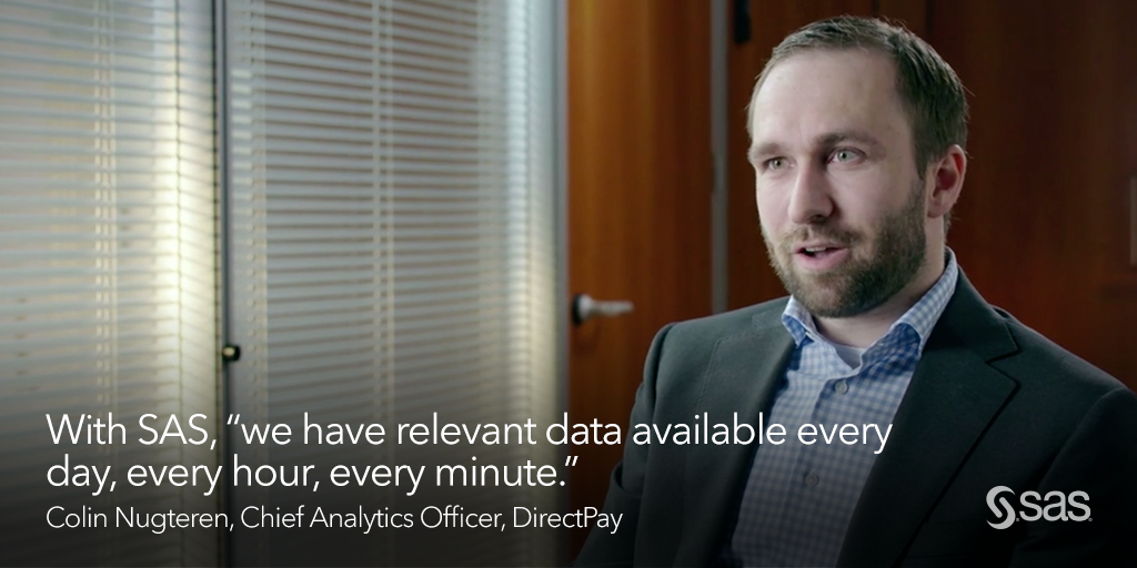 How #SAS helps DirectPay make debt collection less painful <a href="/directpay_news/">DirectPay</a>   
2.sas.com/6014Bw02k
