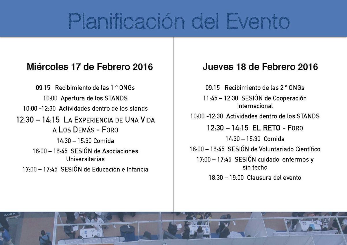 VolunFair's tweet photo. ¡Por fin podéis ver un horario más detallado de los eventos de la feria! ¡Ya no queda nada! ¿Estáis nerviosos? https://t.co/eT633X0kHW