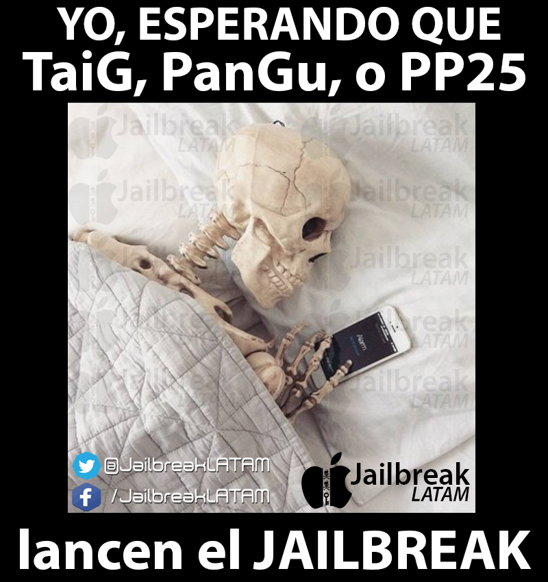 JailbreakLATAM's tweet photo. Seguimos esperando el #Jailbreak en #iOS921 de @PanguTeam, @taig_jailbreak o #PP25. https://t.co/8ZssoclfKV