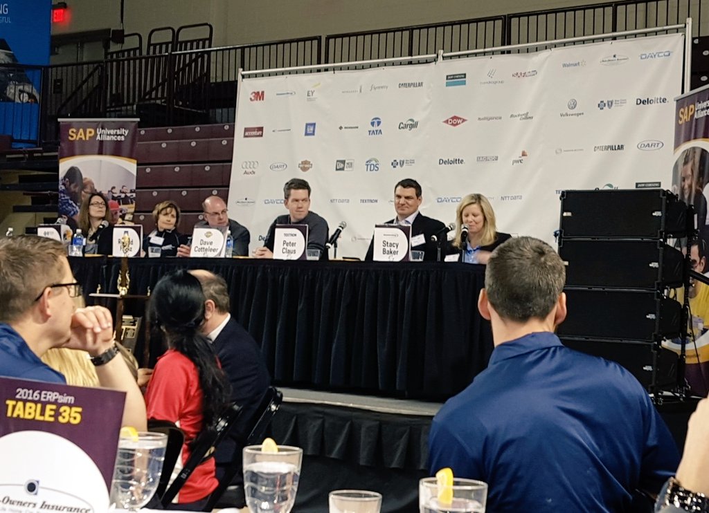 CMU_93's tweet photo. What a motivating panel discussion. Great way to begin #cmuERPsim2016! Pat yourself on the back competitors. https://t.co/is2h0YNkE7