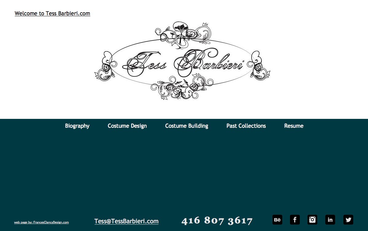 FrancesClancy's tweet photo. I just created this site for @TessBarbieri https://t.co/NuwBPiINUX
#newwebsite #tessbarbieri #francesclancydesign https://t.co/QTaECcPww8