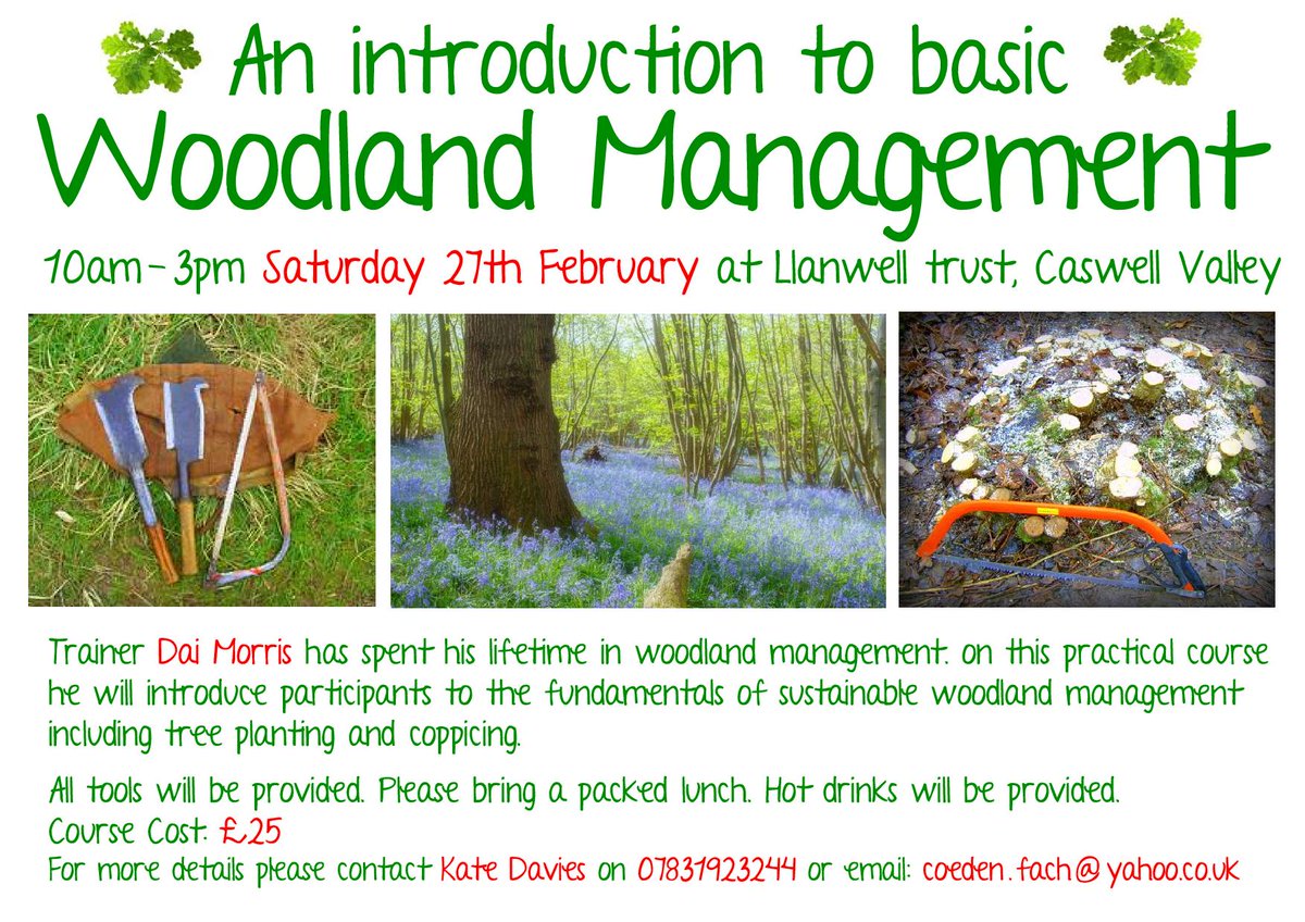 CoedenFachTrees's tweet photo. Our woodland management training. Places are limited so please get in touch with Kate ASAP if interested #coppicing https://t.co/58TzBhi9PZ