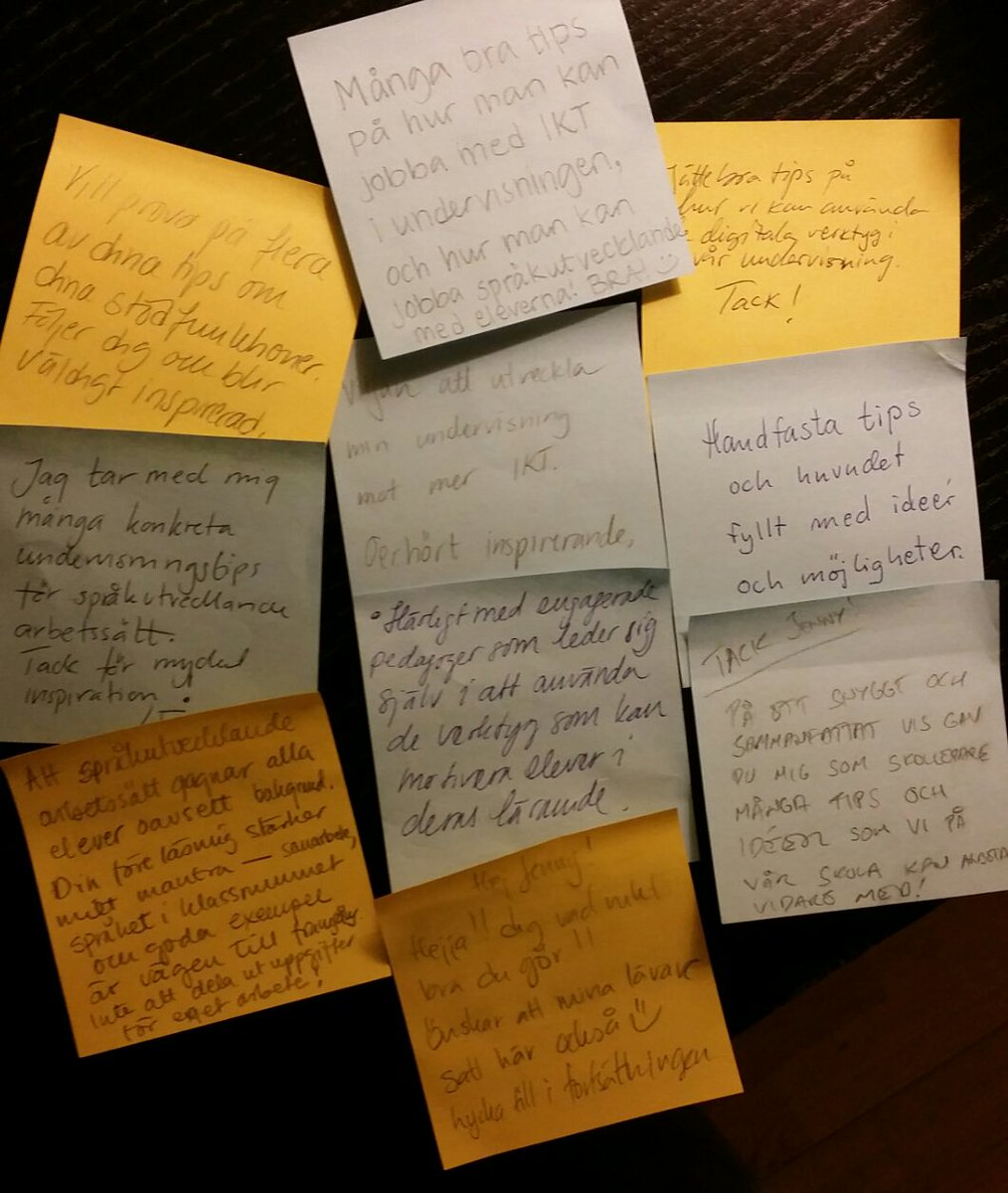 jenny_pedagog's tweet photo. Vilken härlig känsla, positiv feedback från 100 åhörare, #IKT, #språkutveckling, #abilitypartner, tack alla! https://t.co/ZbvVVuV4Dh