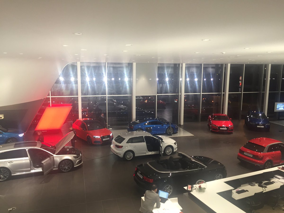 northeastaudi's tweet photo. The team getting the showroom ready @ Newcastle Audi for our big wkd event! #deals #choice #audisport https://t.co/g9ns0tLtu4