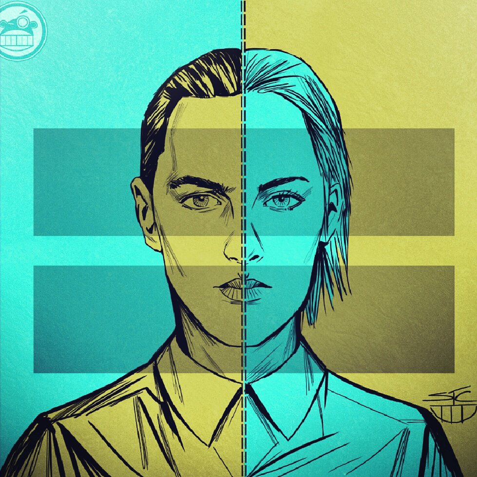 SicMonkie's tweet photo. Equals starring #KristenStewart and #nicholas hoult. Art by #sicmonkie @drakedoremus @A24 @drodflo @DeadFutureKing https://t.co/VMrwB3texk
