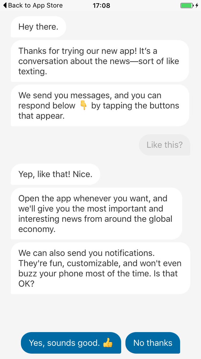 mafhieu's tweet photo. .@qz rethinks news delivery. Chat-based - complete with infographics, GIFs and emojis: https://t.co/sV1aoKSss2 https://t.co/AWWyOYZi2y