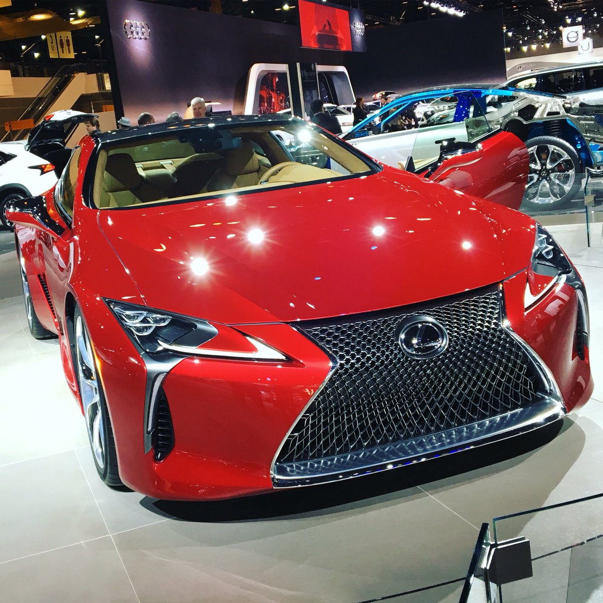 LoyalDriven's tweet photo. The @Lexus #LC500 in pre-production (this is pretty much how it will be sold).😍 #CAS16 #LoyalCAS16 https://t.co/fr8SxefrS2