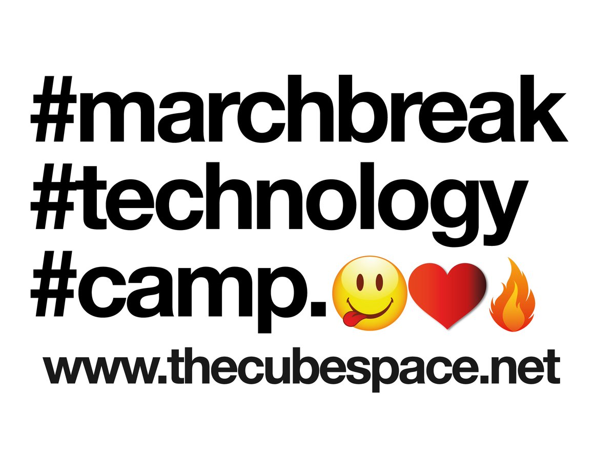 thecubetech's tweet image. #marchbreak #technologycamp @thecubetech