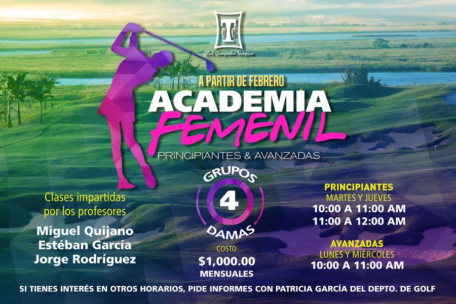 CampestreT's tweet photo. Te invitamos a que te inscribas en la academia femenil de golf en tu club. https://t.co/HHeDAnr9k2