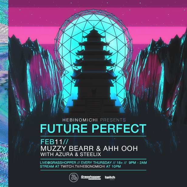 GhopUnderground's tweet photo. *TONIGHT* @MuzzyBearr [@AllGoodRecs] x @ahh_ooh [@Hebinomichi]
w/ Azura &amp; @s7eelix 
Tix: https://t.co/EGMlVIm8Kr 18+ https://t.co/yx1vlZS6hc