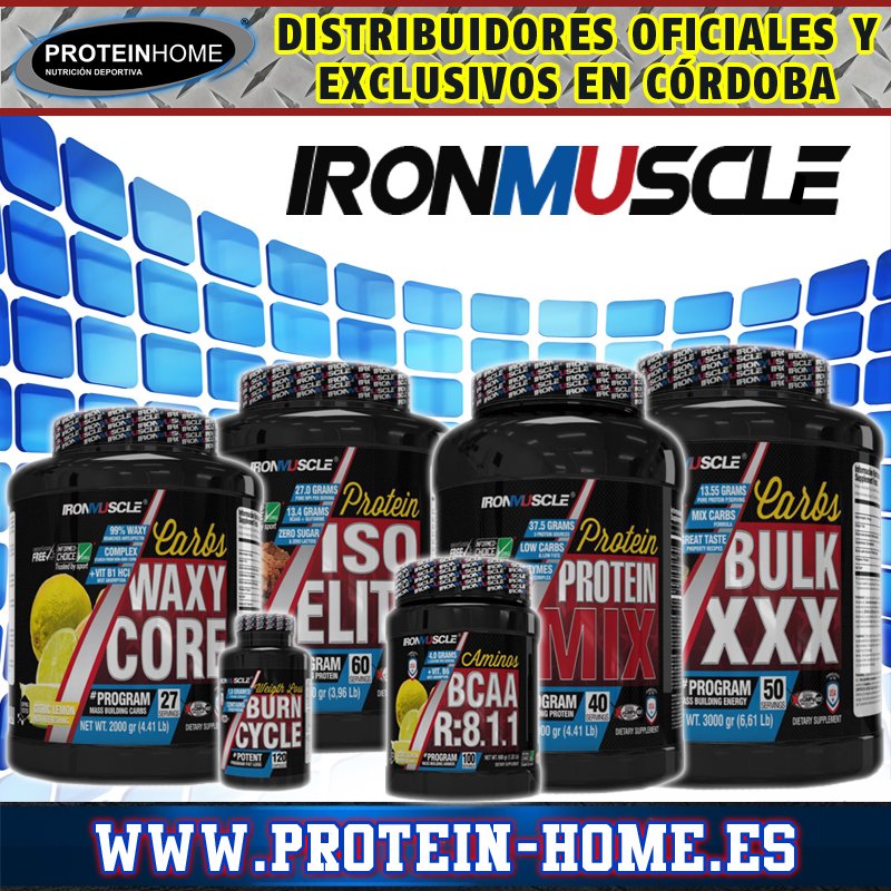 ProteinHome's tweet image. IRON MUSCLE. La nueva marca que sólo encontrarás en PROTEINHOME. Distribuidores oficiales y exclusivos en Córdoba.