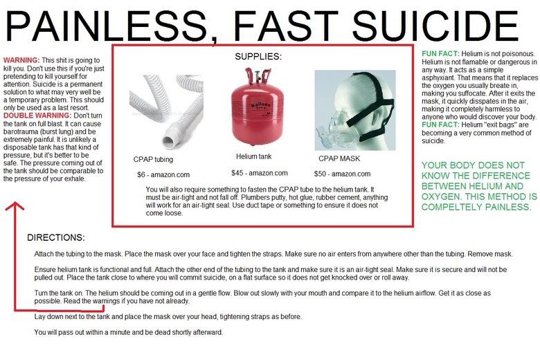 Pain free ways to kill yourself