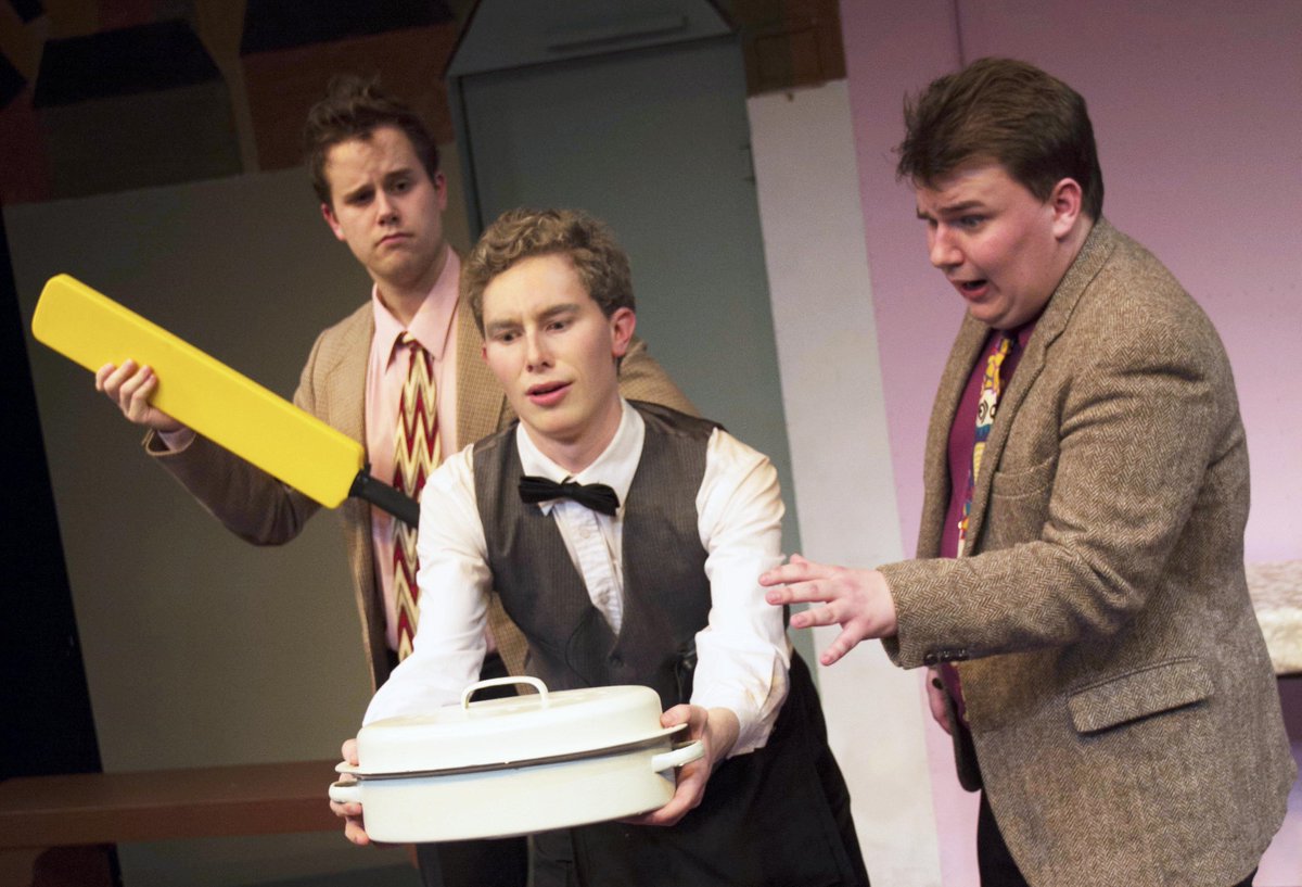 One Man Two Guvnors playing tonight. 8 pm Bauer Theatre