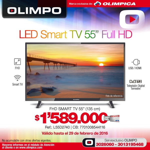 Smart TV 55 pulgadas en Oferta