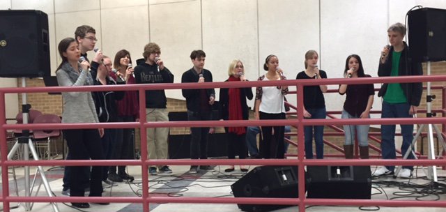 MillardPS's tweet photo. MSHS Jazz Choir starts staff development on the right note! #StudentsOut/TeachersIn! #Proud2bMPS https://t.co/dSWiD8mhRw