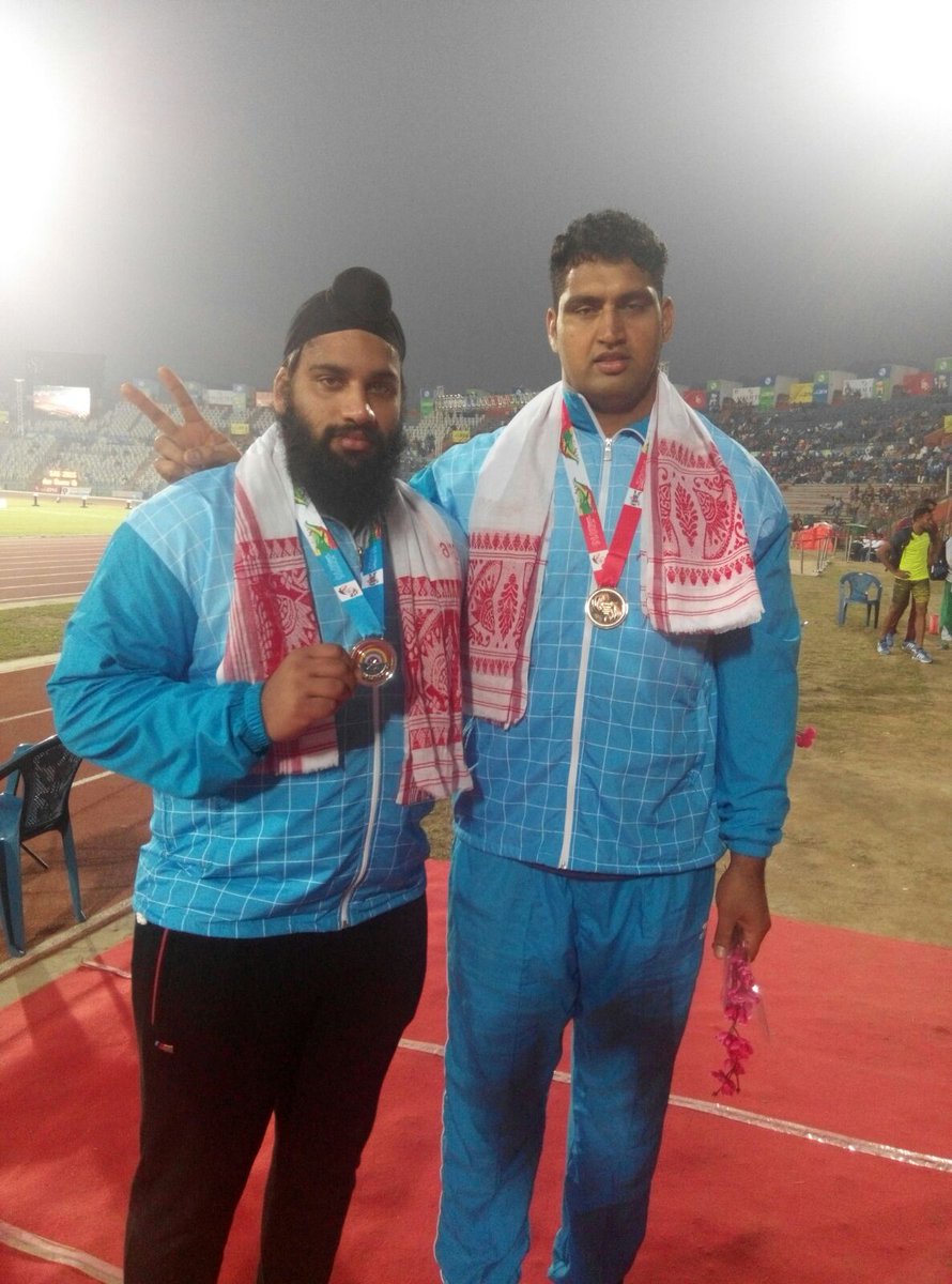 airnewsalerts's tweet image. #SAG2016

#OmPrakashSingh wins Gold and #JasdeepSingh Silver in shot put.

#AIRpics : Shashank Kumar