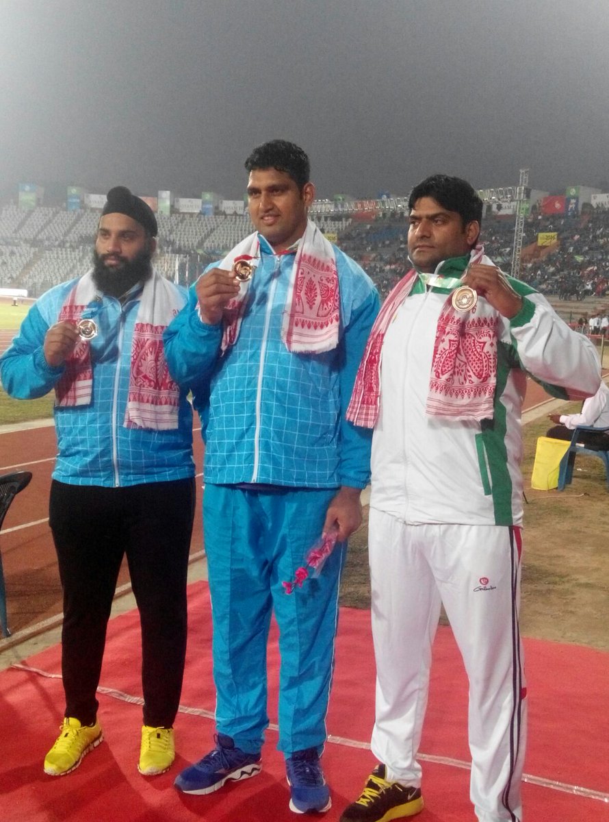 airnewsalerts's tweet image. #SAG2016

#OmPrakashSingh wins Gold and #JasdeepSingh Silver in shot put.

#AIRpics : Shashank Kumar