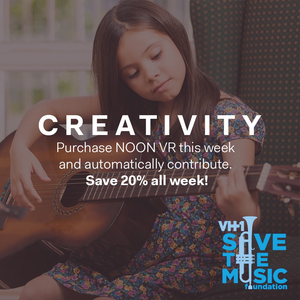 In the spirit of <a href="/TheGRAMMYs/">The GRAMMYs</a>, we will be pledging $5 for every NOON VR purchase made this week. #SaveTheMusic