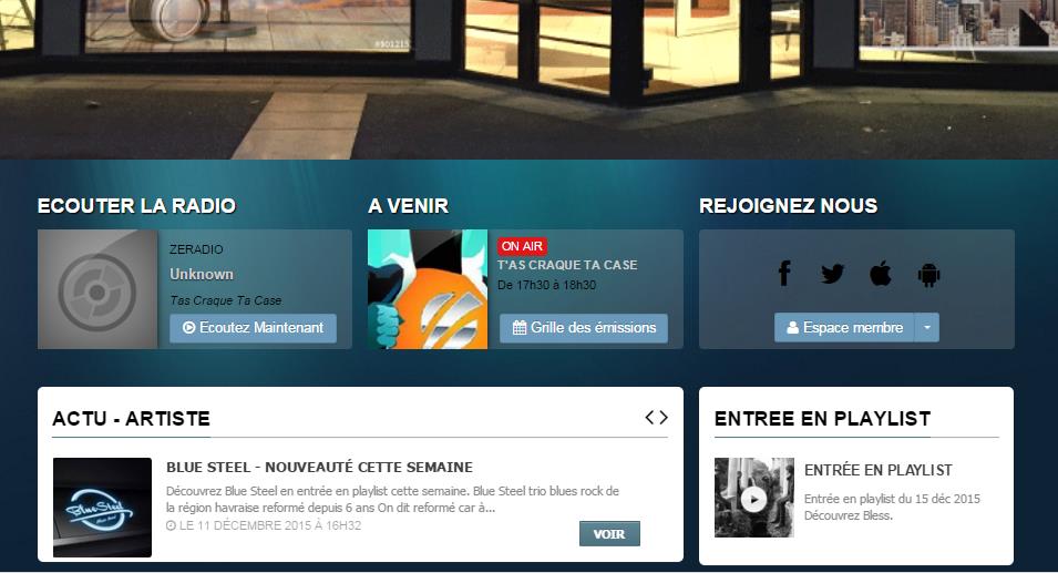 OYEZ ! OYEZ !!! 
Le site de <a href="/zeradio1/">ZeRadio</a> fait peau neuve 
Retrouvez nous désormais ici : zeradio.net