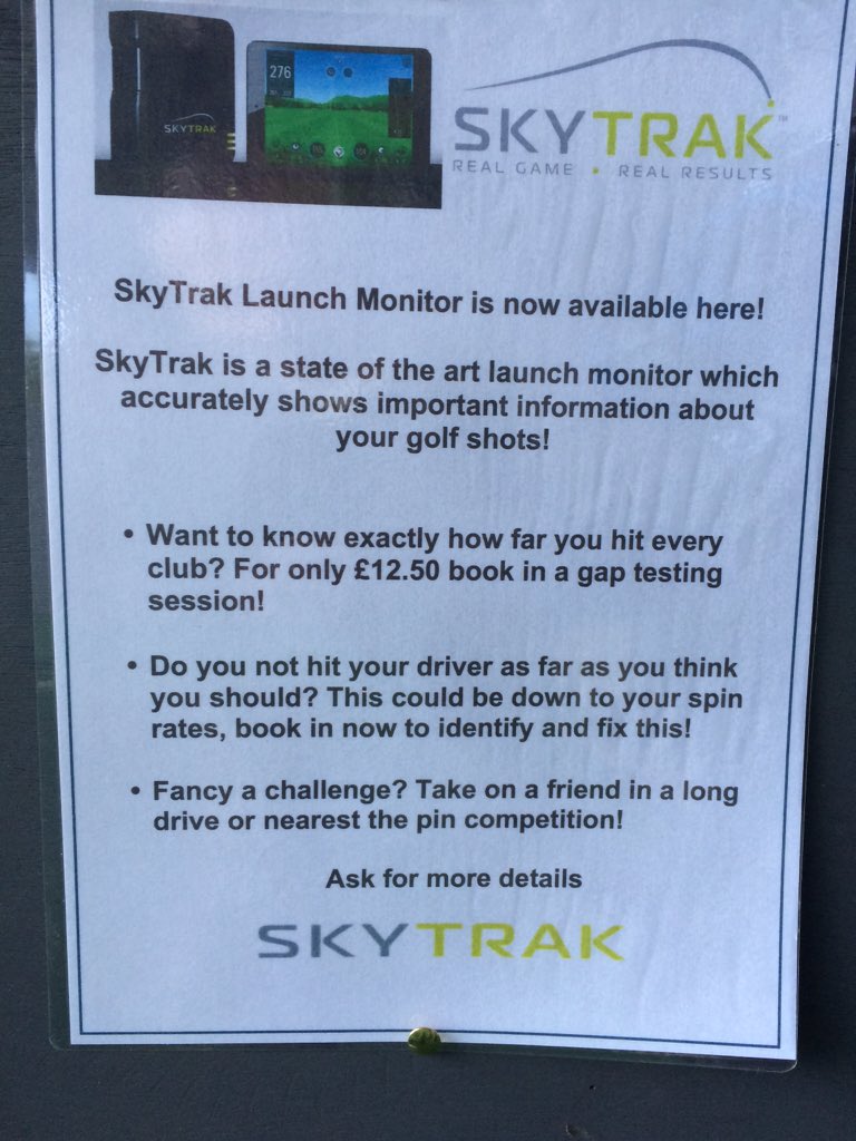 StKew's tweet photo. Sky trak launch monitor now at #stkewgolf https://t.co/cqGoAhoCl8