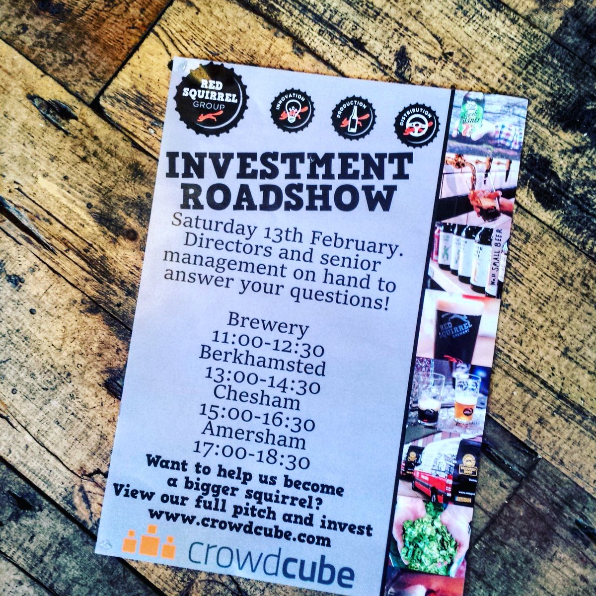 Join us for the #investmentroadshow  this SATURDAY! @RedSquirrelBrew @berkobrewshop @ambrewshop . #Chesham 3-4.30pm