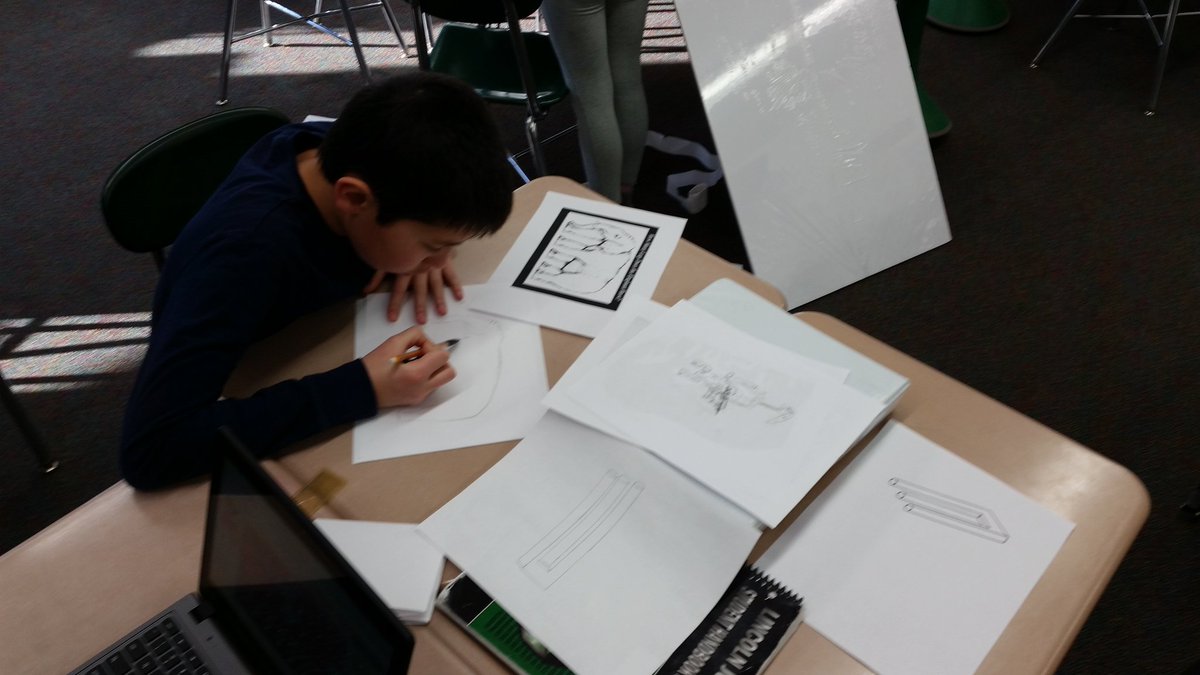 stumpteacher's tweet photo. Working on drawings and art at #InnovationDay16 @LJHSLancers https://t.co/L8vM5mOJEn
