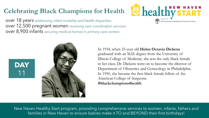 NHHealthyStart's tweet photo. Day 11 of #blackchampions4health Dr. Helen Octavia Dickens #nhhealthstart #blackhistorymonth https://t.co/5E8lDYQf9f https://t.co/LcVvCVDKp4