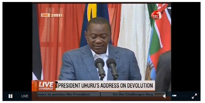 KBCChannel1's tweet photo. Uhuru: Citizen should do their part. They should pay their taxes. #GovernorsSummit https://t.co/VOsTSYABji