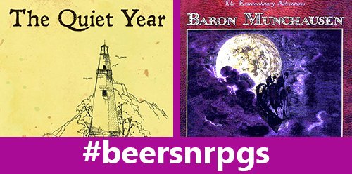 Two story games to choose from at tonight's #beersnrpgs. All the fun starts @ 6:30pm, Royal Oak - Bank &amp; Maclaren