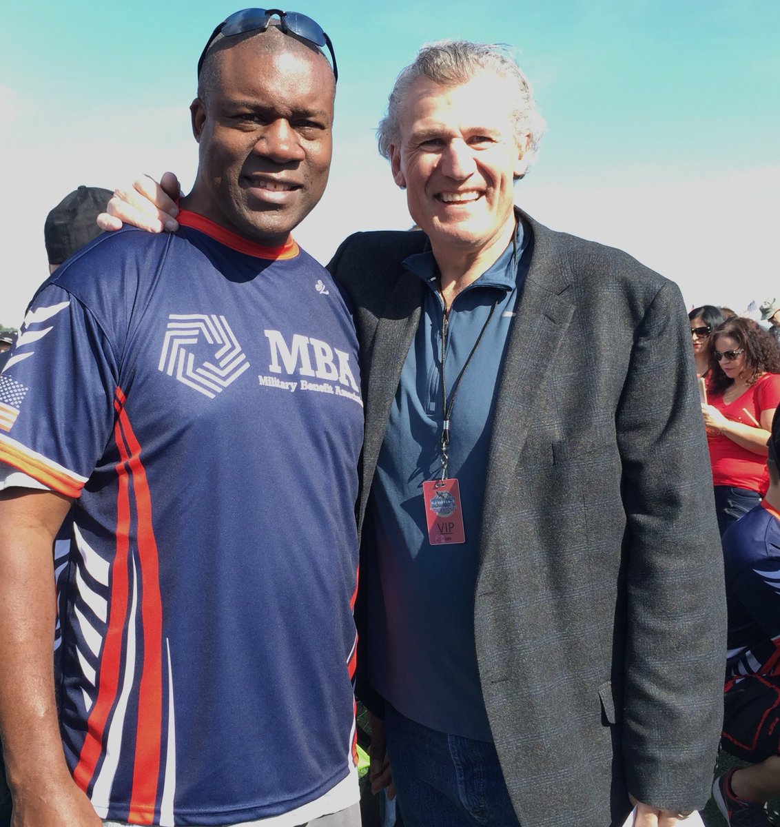 timkrumrie's tweet photo. Ran into these two at the Wounded Warrior Flag Football game. #tbt #LorenzoNeal #DavidFulcher #Bengals https://t.co/z94Zk2gOZy