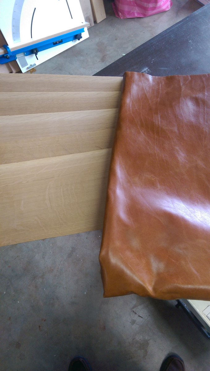 JRot92's tweet image. And now I've got the leather for my oak club chair. Should make a beautiful pairing.