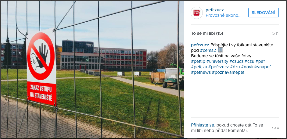 pefczucz's tweet photo. Na Instagramu pro vás monitorujeme průběh výstavby nové budovy (CEMS II). Připojte se k nám pod hashtagem ⏩ #cems2 ⏪ https://t.co/xIKjUAz7ys